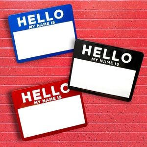 3 Hello My Name Is Pins ( With Dry Erase Board ) | all three colors